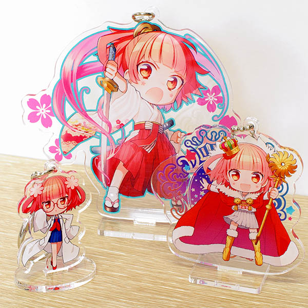 台座付きアクリルキーホルダー