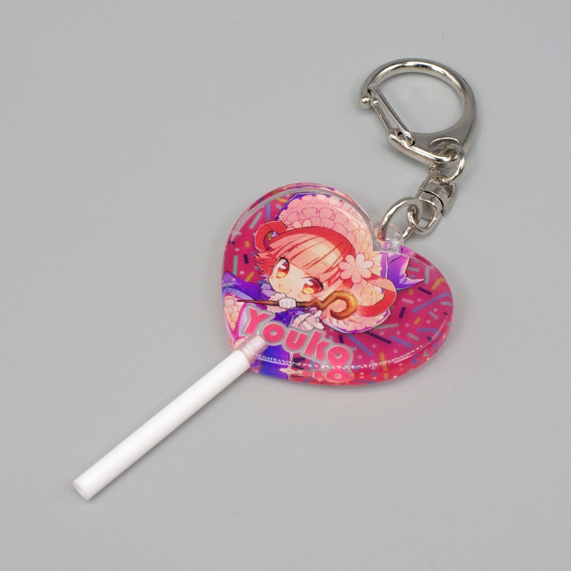 プキャンディーキーホルダー : ペコちゃん ポップキャンディ ミニチュアキーホルダー 4