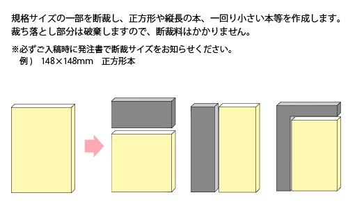変形断裁（裁ち落とし不要）：説明文と見本01