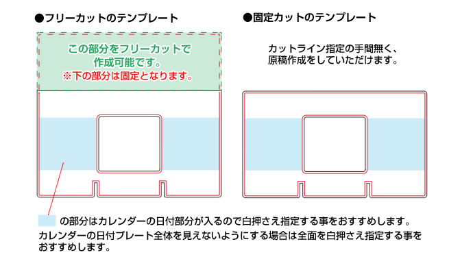 アクリル印刷原稿の作成方法　万年カレンダー