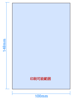 ポストカード印刷範囲