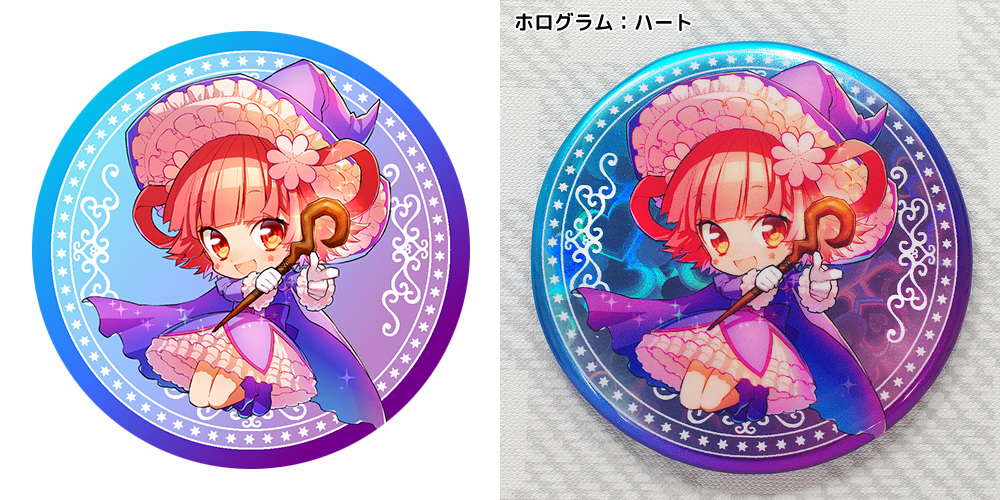 ホログラムカンバッジ:OKサンプル